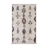 Berber carpet 120x180 cm white colorful patterns