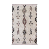 Berber carpet 120x180 cm white colorful patterns