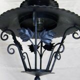 Vintage wrought iron pendant light