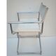 Vintage chair chair chrome director - white leather