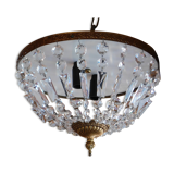 Lustre pampilles corbeille