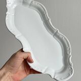 white porcelain plate in an unusual shape