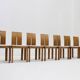 Vintage Italian dining room chairs set of 8