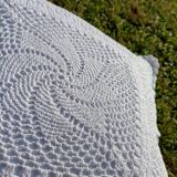 Retro crochet cushion