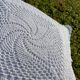 Retro crochet cushion