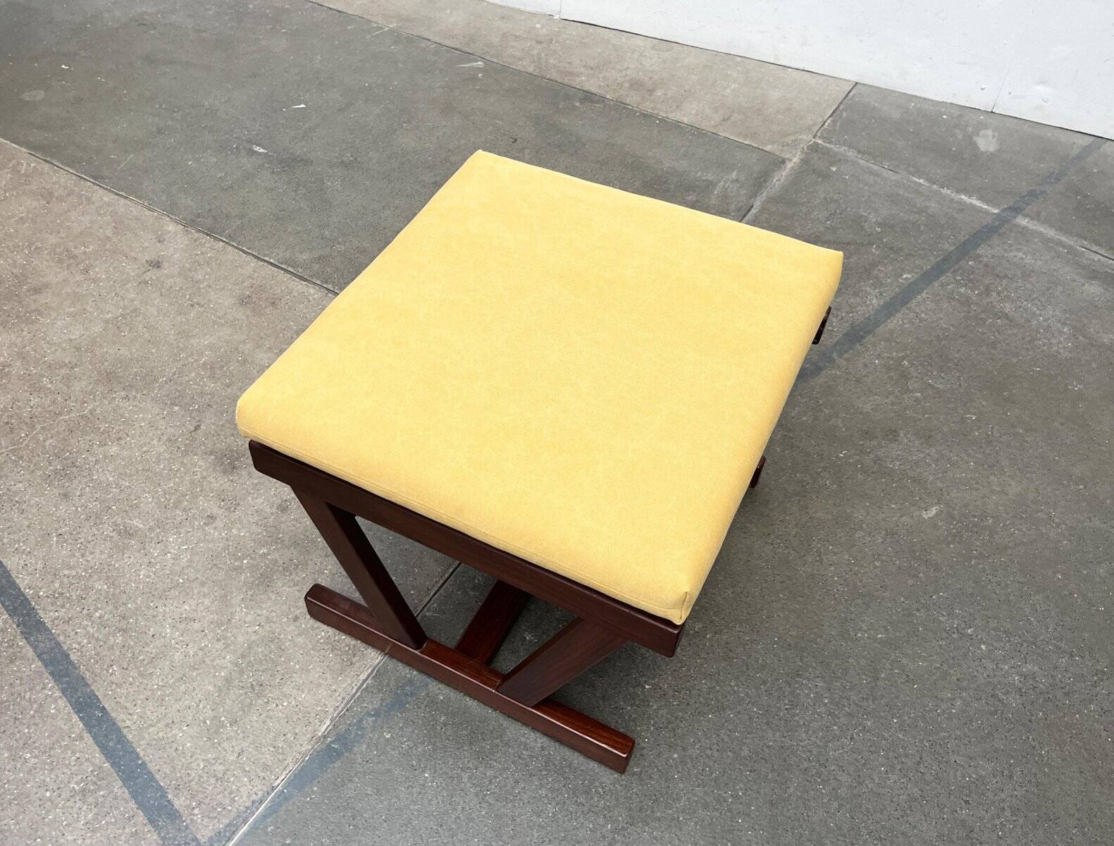 Mid-century Danish rocking chair set with footrest by Poul Volther for Frem Røjle, 1960s.