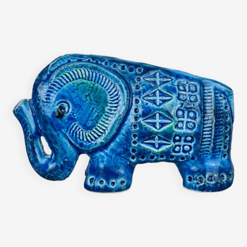 Elephant Aldo Londi pour Bitossi, Rimini Blue