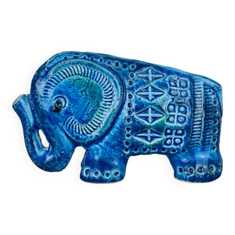 Elephant Aldo Londi for Bitossi, Rimini Blue