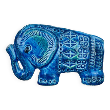 Elephant Aldo Londi pour Bitossi, Rimini Blue