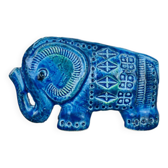 Elephant Aldo Londi pour Bitossi, Rimini Blue