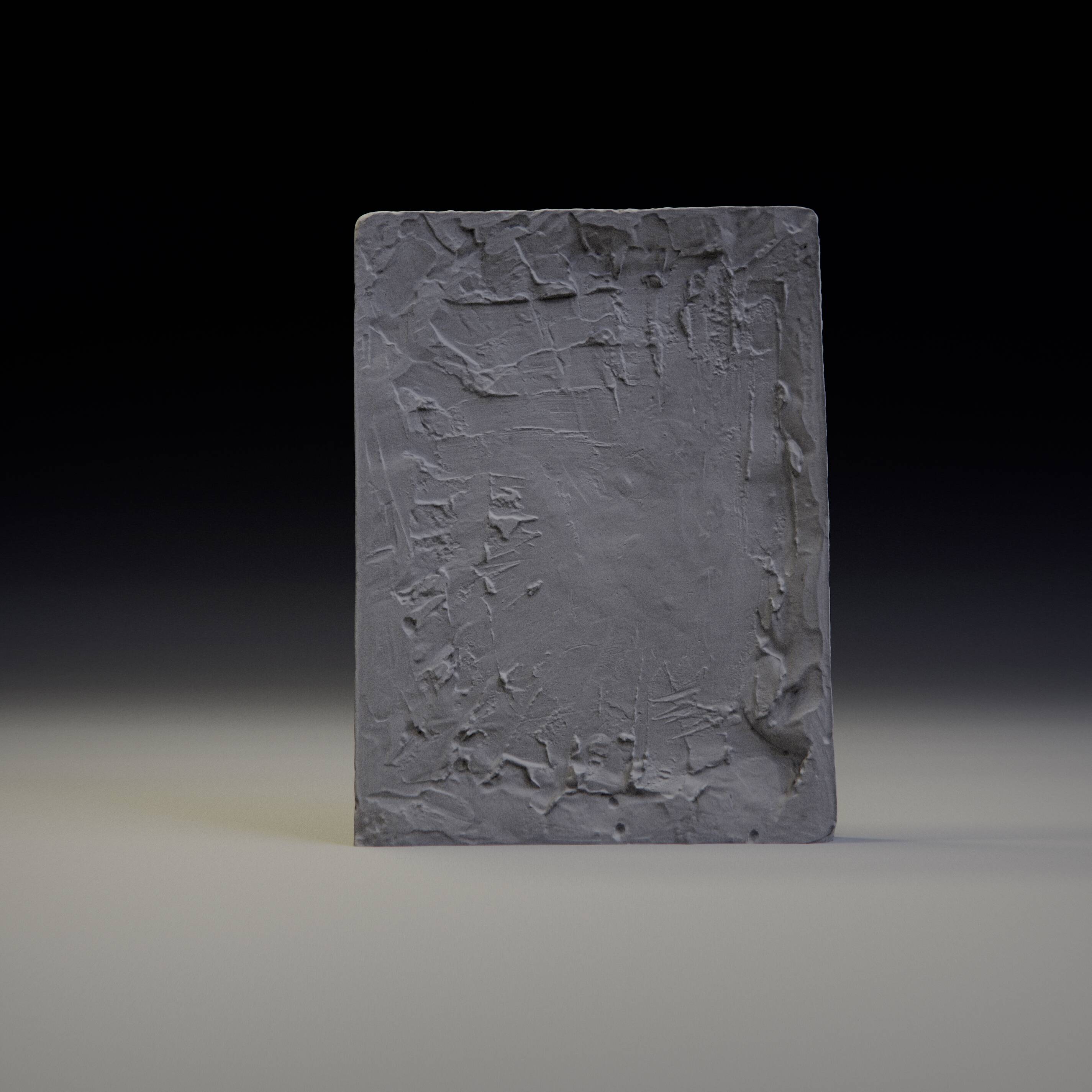 Bas-relief en plâtre d'une feuille d'acanthe