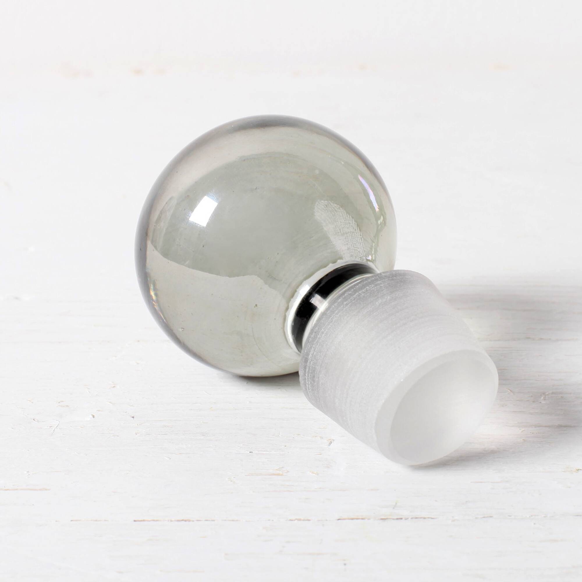 Stylish Spirit Decanter with Grey Original Stopper / Italy / 1960s