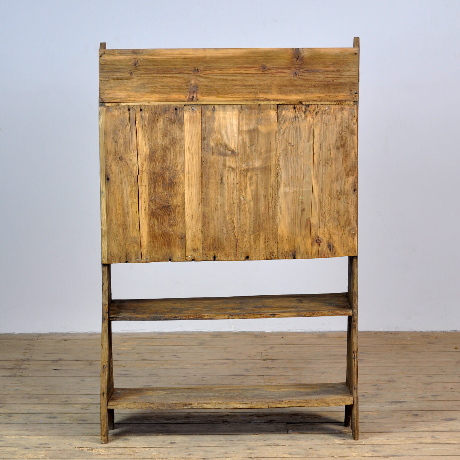 Antique primitive moldavian pine country farmhouse cabinet , circa 1850