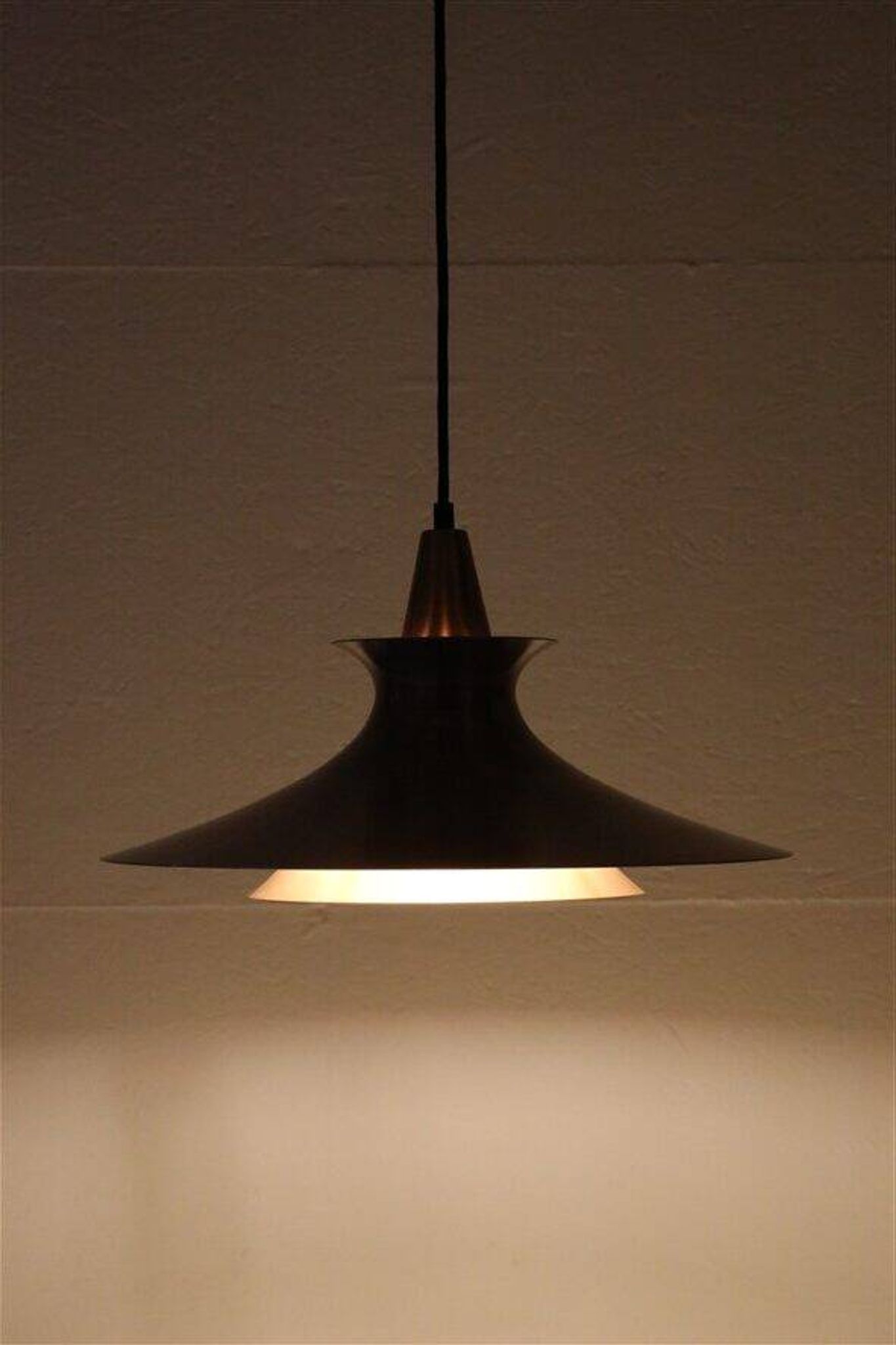 Mid-century pendant lamp / copper / aluminium / Danish modern design / 1960s / 1970s