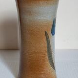 Vintage enameled stoneware potter's diabolo vase