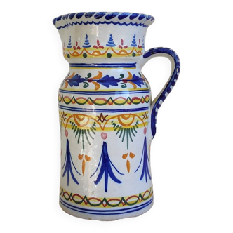 Large artisanal ceramic pitcher