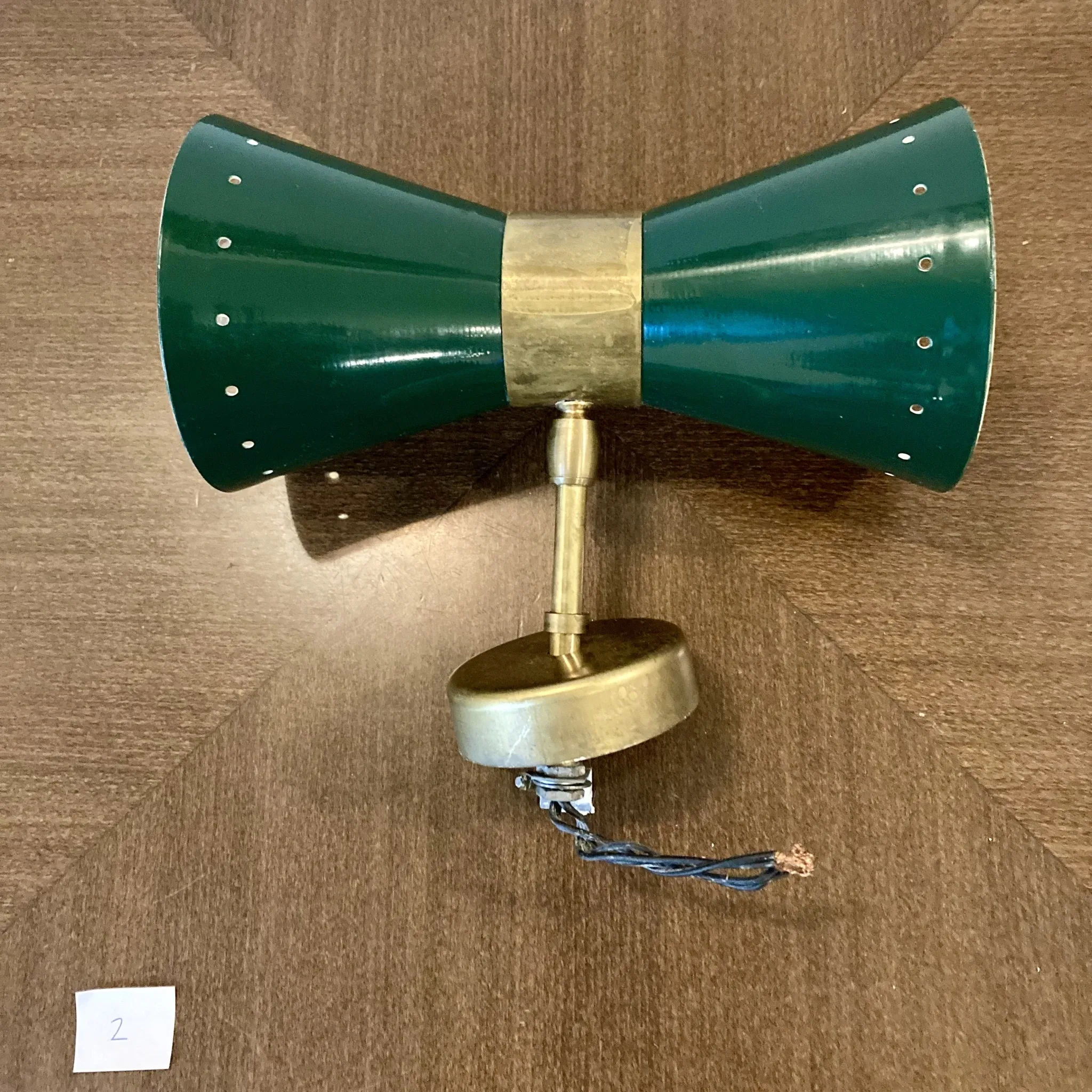 Vintage wall lamp "Diabolo" – 1950s style - green