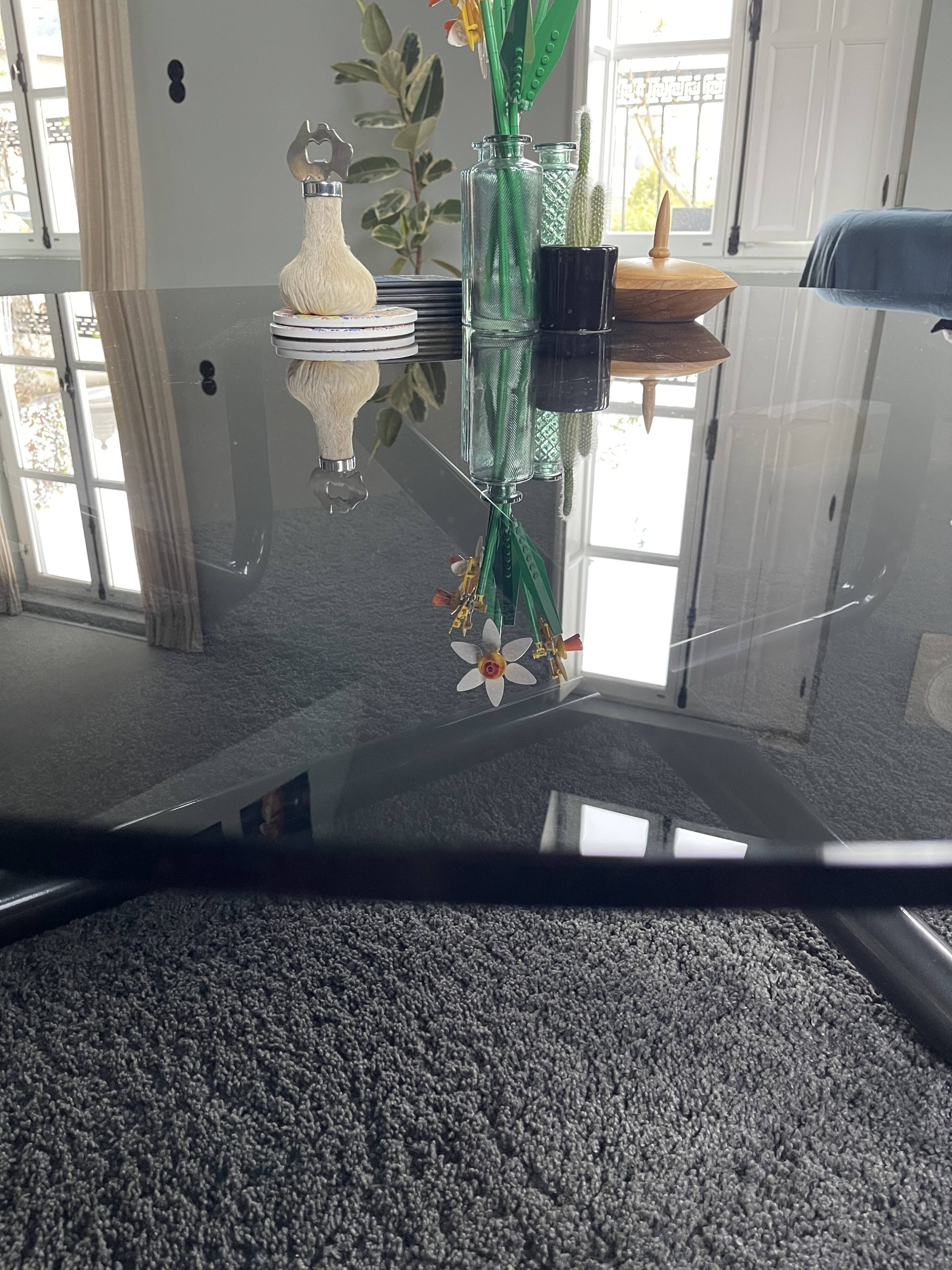 Smoked glass coffee table
