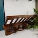 Wooden wall hook with hat shelf