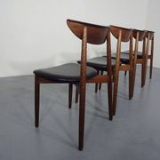 Rosewood dining chairs by Harry Østergaard for Randers Møbelfabrik, Denmark, 1960s, set of 4.
