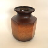 Hexagonal vase Scheurich Keramik, model 207-20, made in West Germany