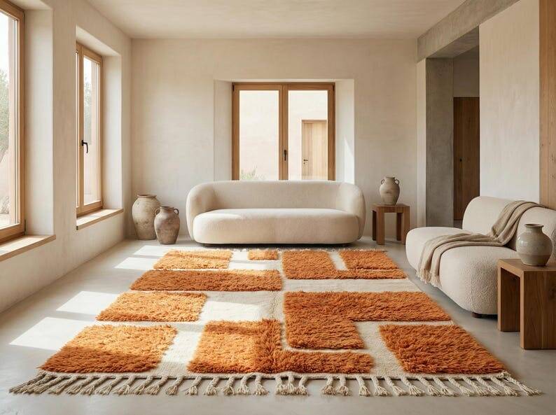 Traditional handmade Berber rug 200x300 cm