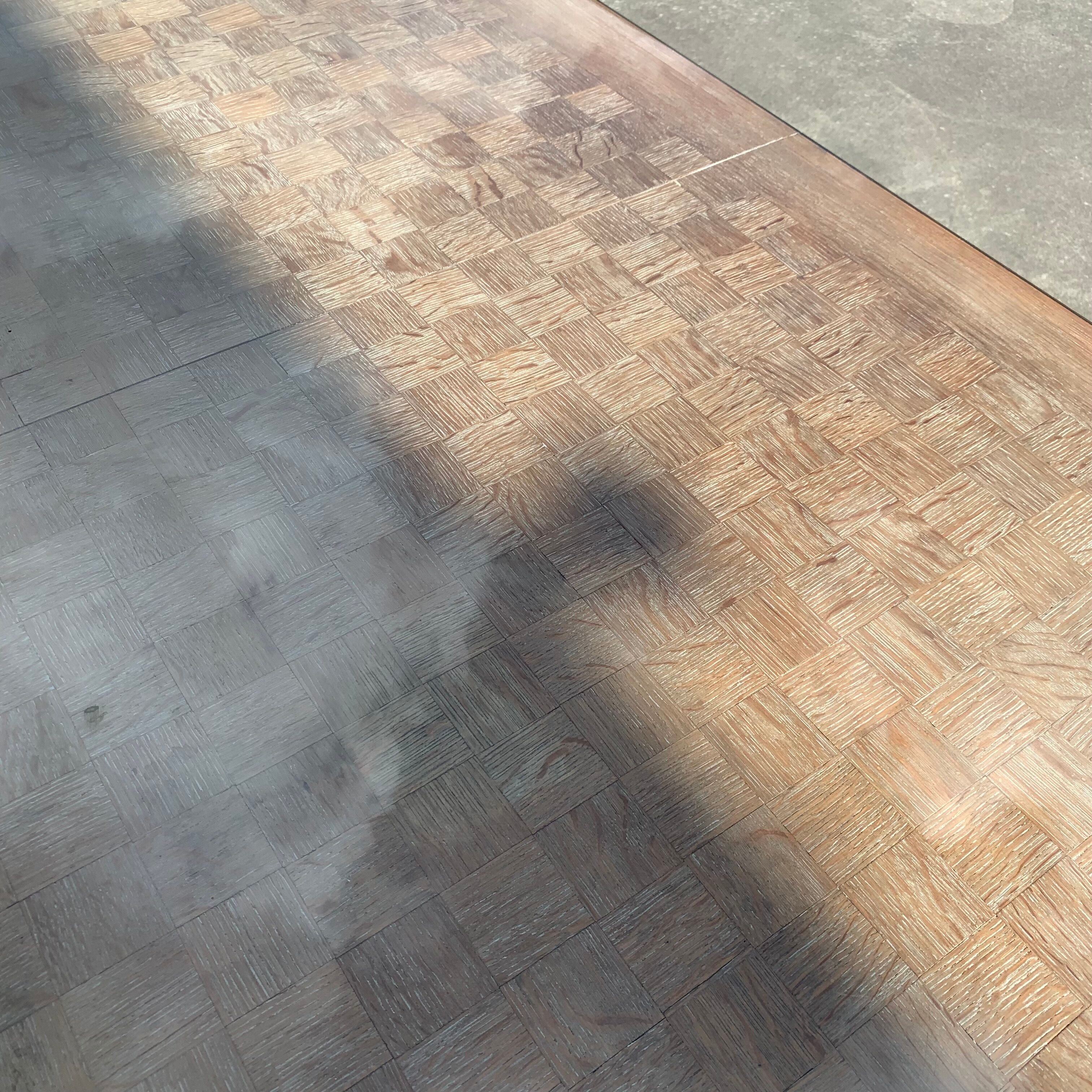 Art Deco dining table in cerused oak circa 1940