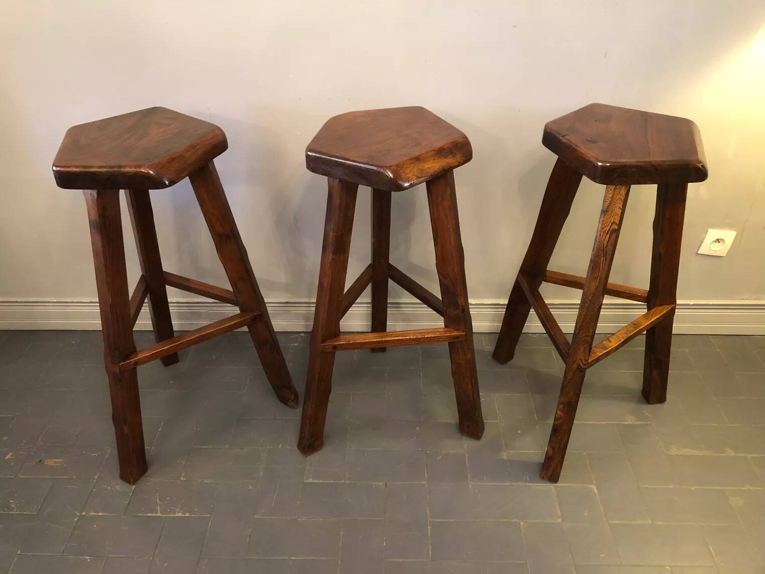 3 tripod bar stools