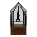 1980s Bijenkorf Arnhem display vitrine – architectural chrome showcase