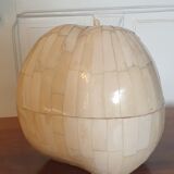 Coconut ice cube bucket, 50s marquetry