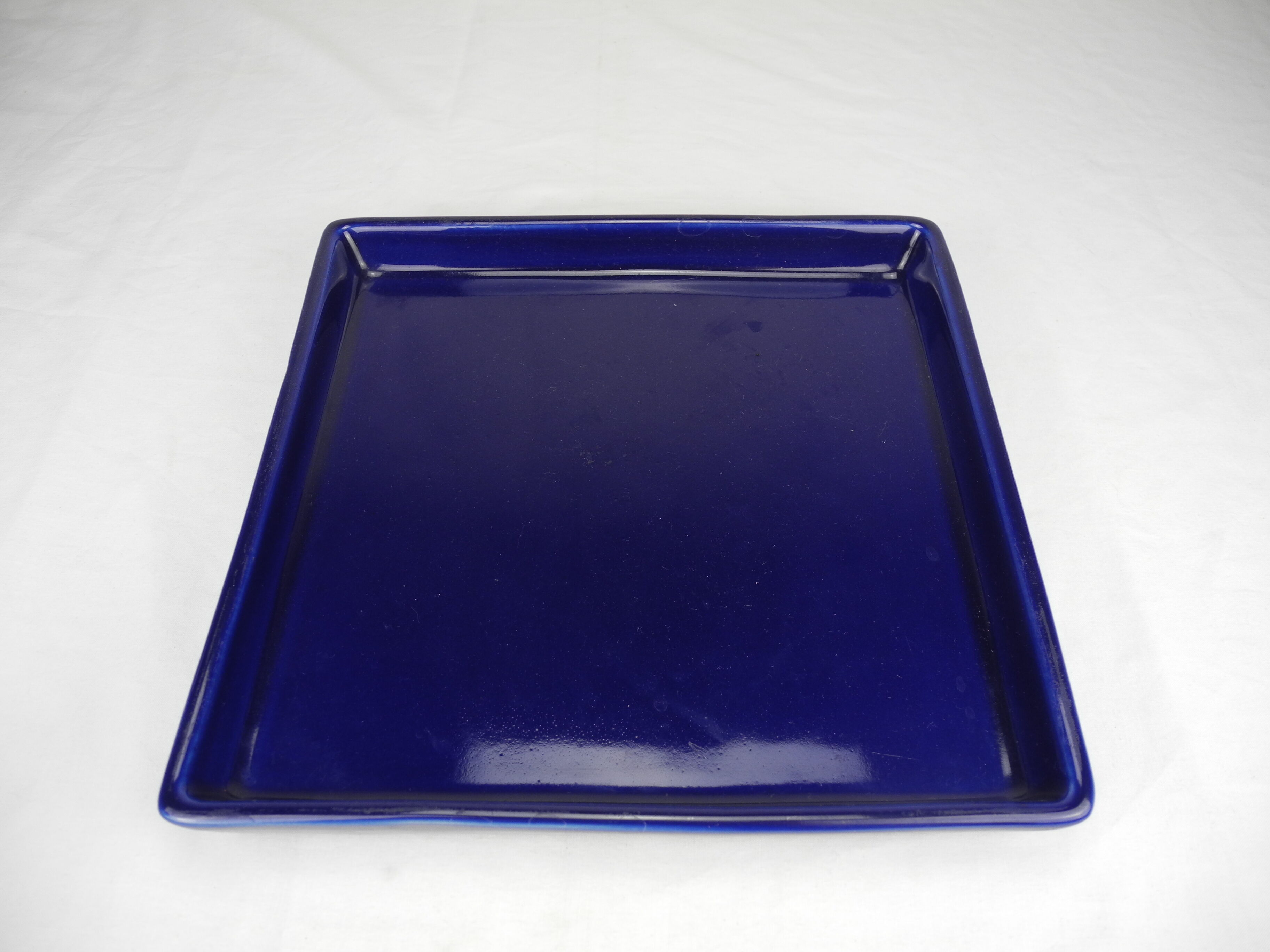 Old tile tray blue oven