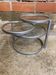 LEITMOTIV Coffee Table Grey Metal + 3 Glass Tops Vintage 70s