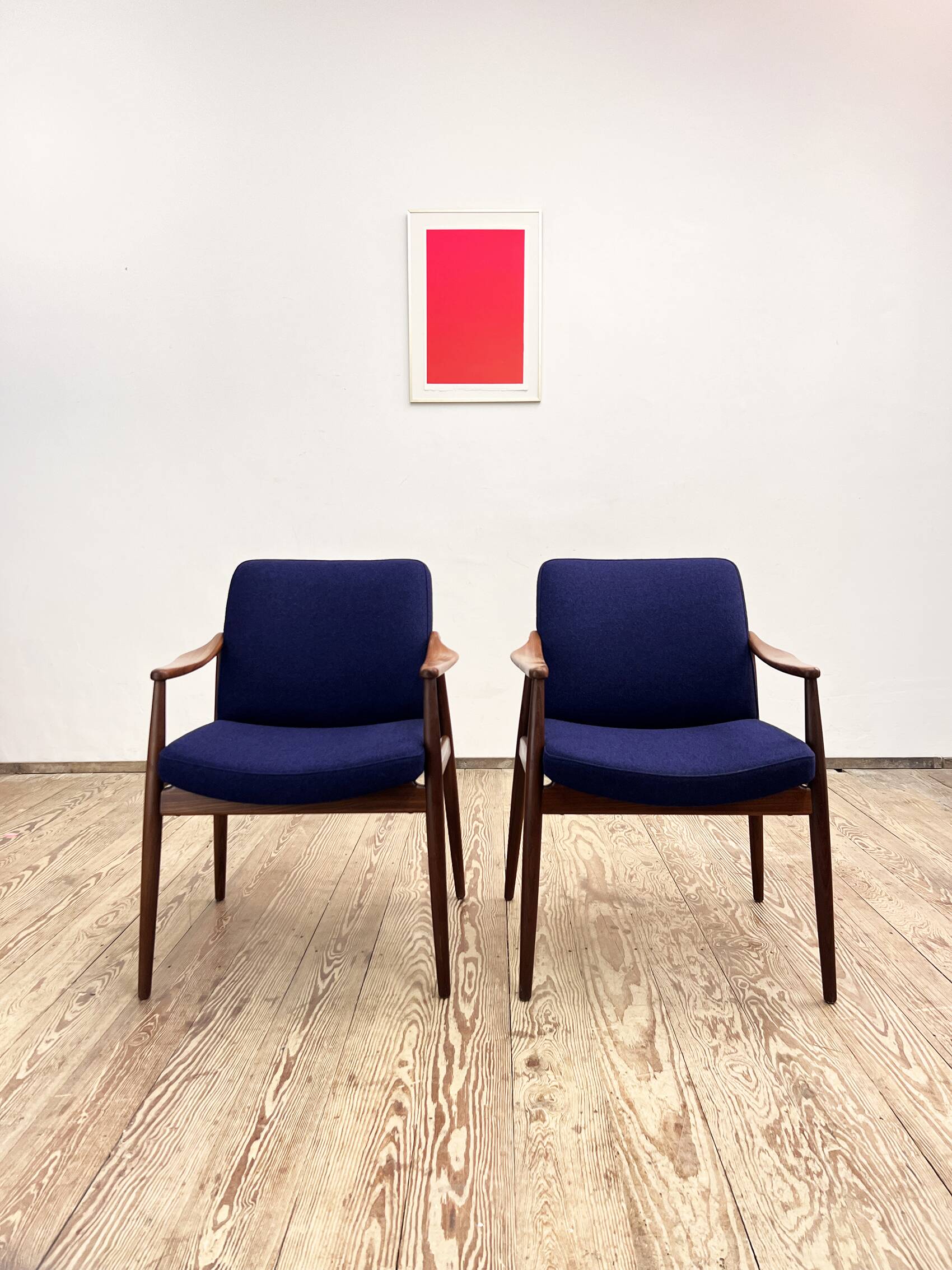 Two Mid-Century Modern Teak Armchairs by Hartmut Lohmeyer for Wilkhahn, 1950s