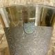 Old golden vintage cone vase, tense décor, 50s, 60's
