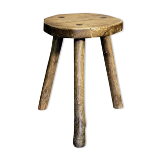 Tabouret tripode brutaliste année 50-60