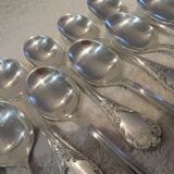 11 silver-plated ice cream scoops by Christofle Marly, 13.3 cm