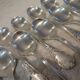 11 silver-plated ice cream scoops by Christofle Marly, 13.3 cm