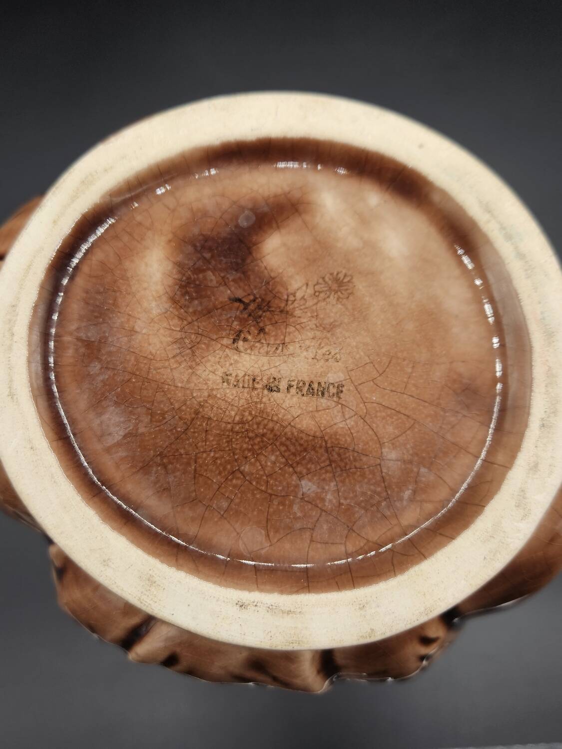 Large Art Deco Earthenware Vase Made in France 1950