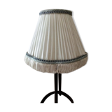 Retro lampshade with pleated effect and fringes