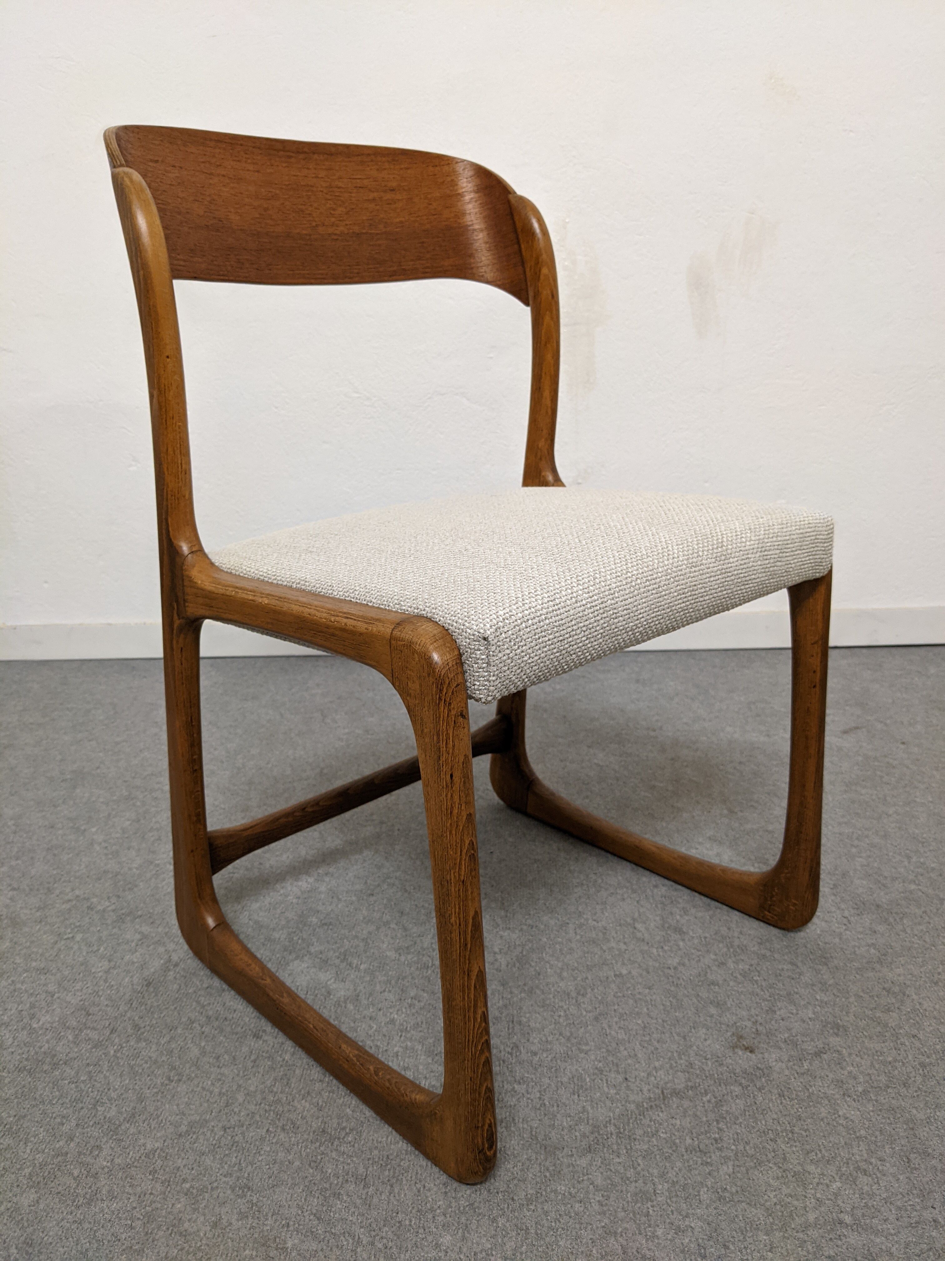 Set of 6 Baumann sleigh chairs from the 60s/70s