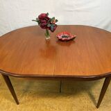 Mid-Century Retro Vintage Teak Oval Extending Dining Table by G Plan – Fres