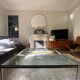 Florence glass coffee table by knoll 120x120