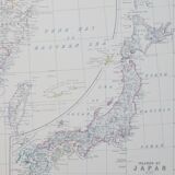 Map of China and Japan c1869 Keith Johnston Royal Atlas Hand coloured map