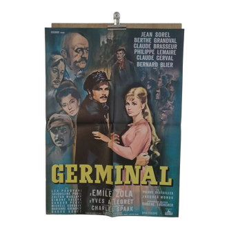 Affiche de cinéma   pliée originale : Germinal année 1962 de Yves Allégret