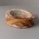Vintage Onyx Stone Ashtray, solid green-beige-brown marbled, Italian design, 1970s retro decor