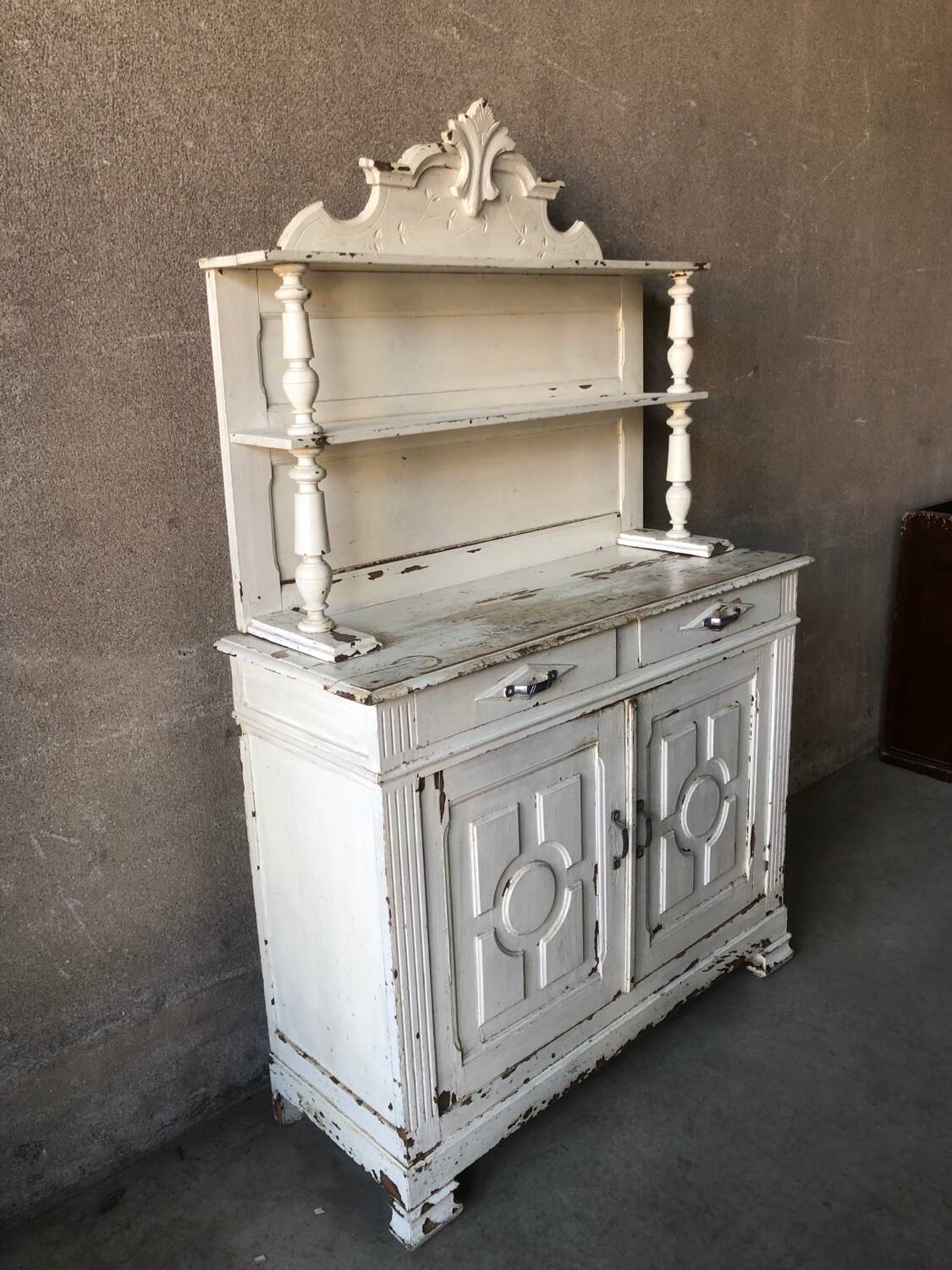 Old patinated dresser buffet