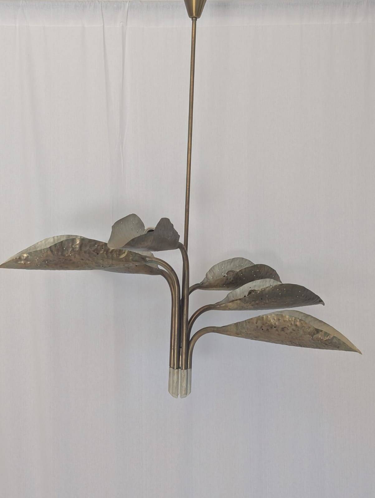 Lustre en laiton par Angelo Lelii pour Arredoluce, 1951