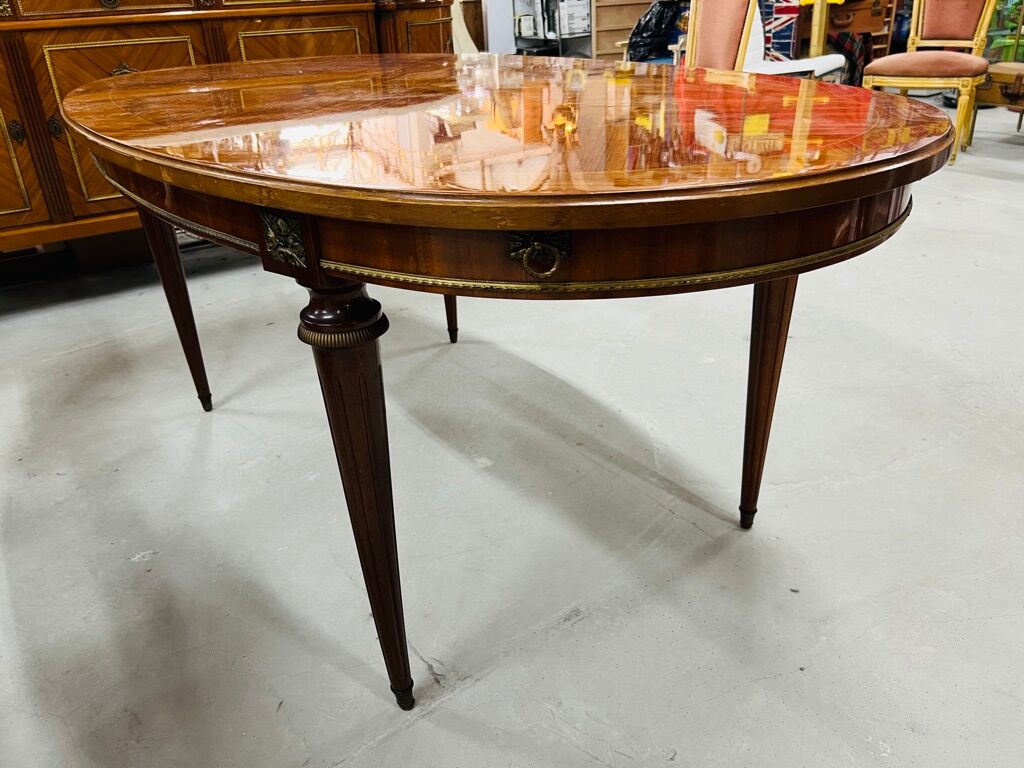 Inlaid rosewood dining table