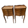 Pair of bedside tables/side tables in Louis XV style marquetry.