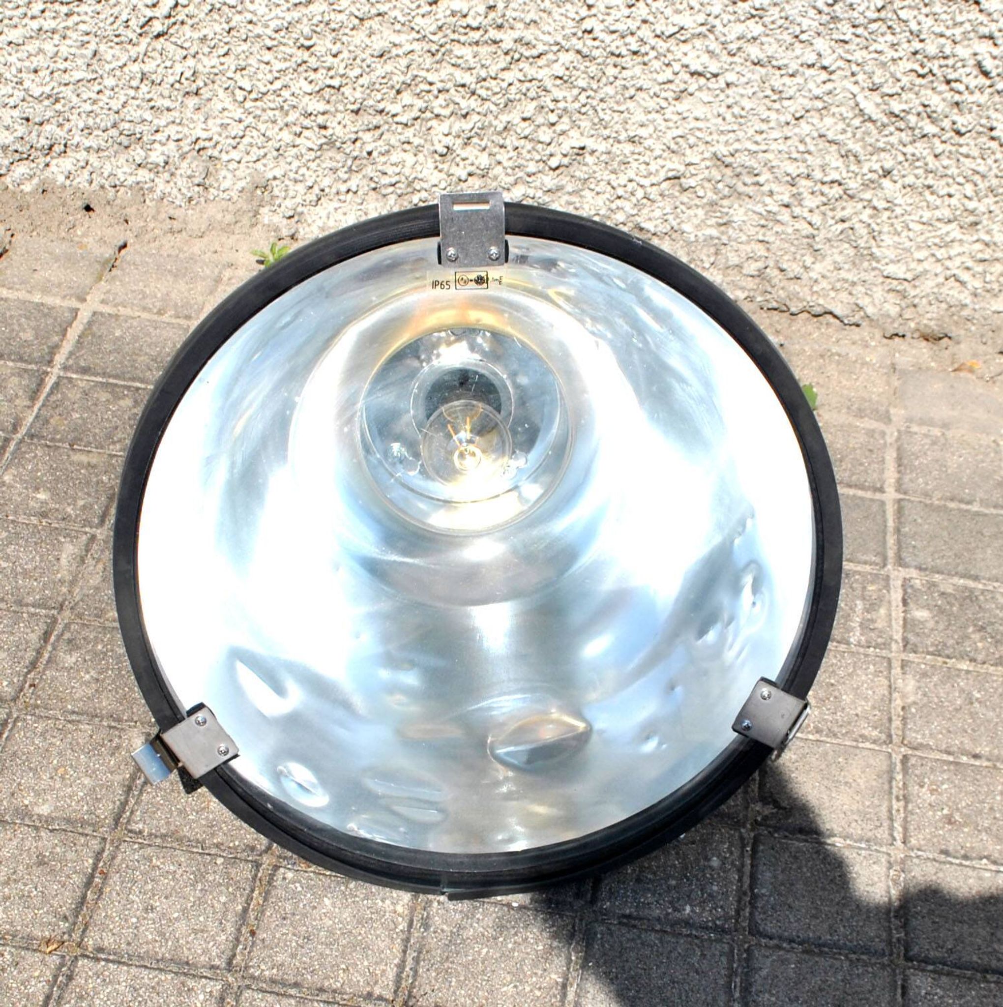 Industrial Workshop Pendant Lamp in Vintage Metal and Glass